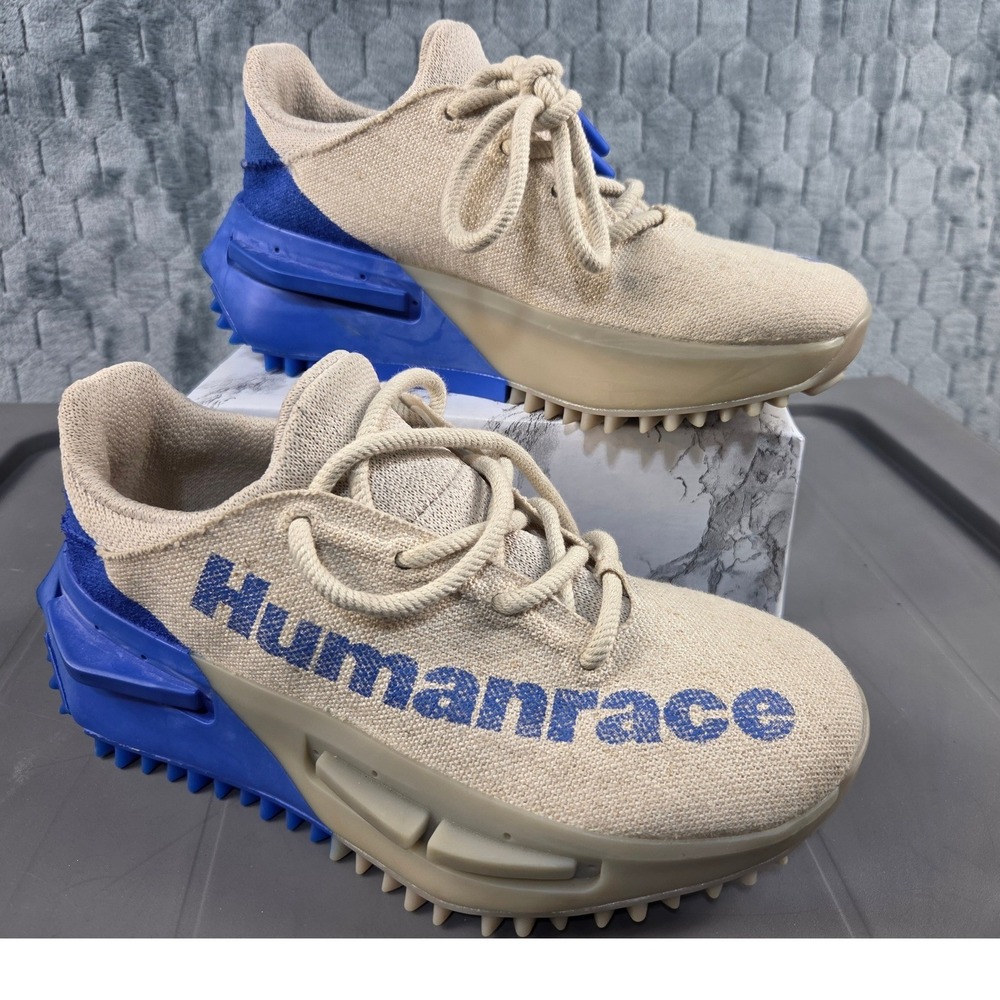 Adidas Pharrell Williams NMD S1 RYAT Humanrace Tan Blue HP2641 Men 4.5 Women 5.5